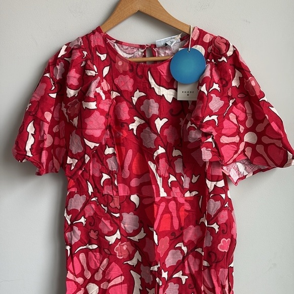 Rhode X Target Large Zinnia Floral Print Bell Sleeve Midi Dress - Picture 6 of 7